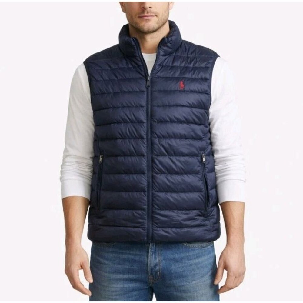 NWT Polo Ralph Lauren Mens Performance Navy Puffer Vest XXL Big & Tall Gilet